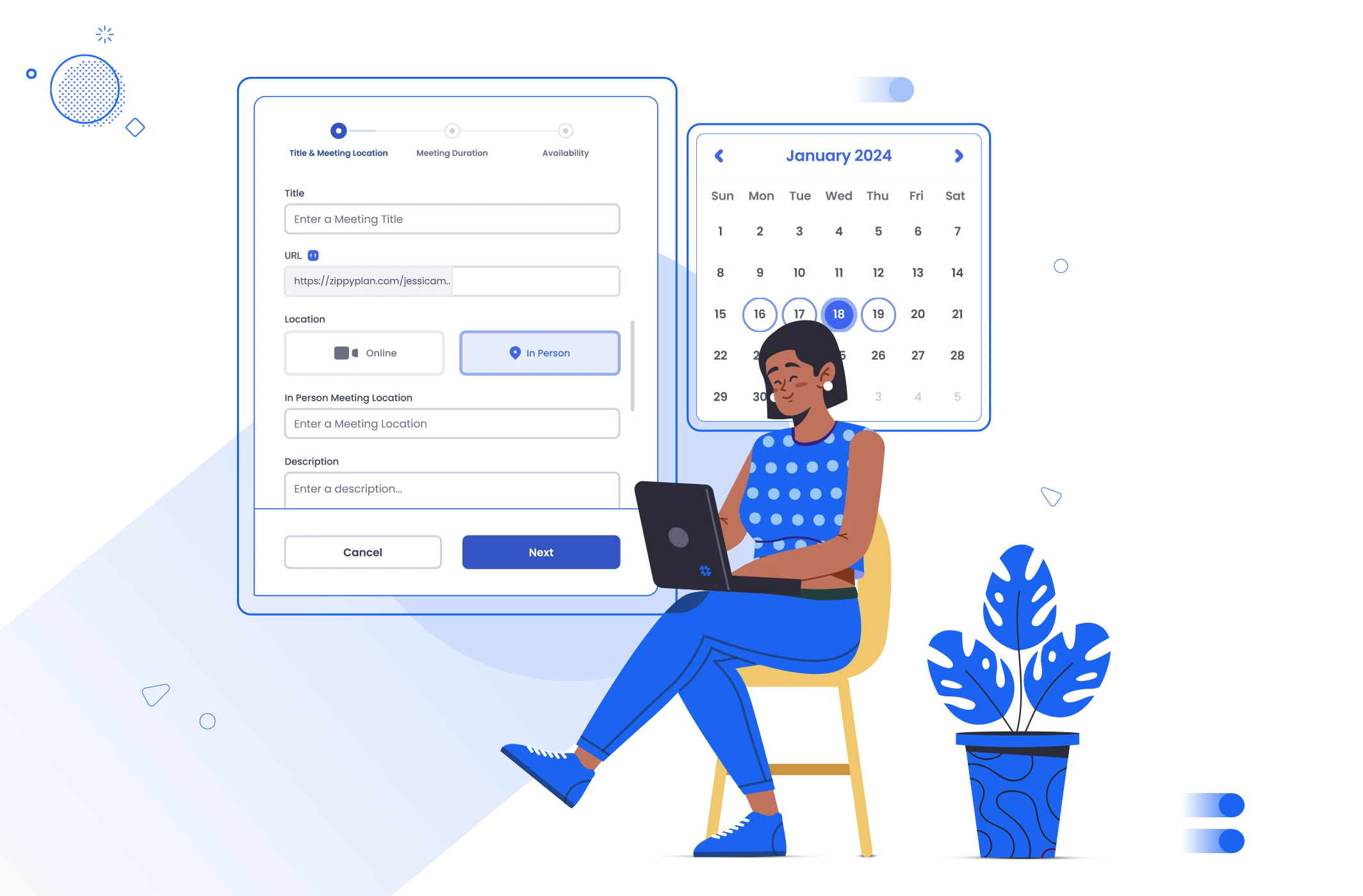 Custom booking links for seamless scheduling