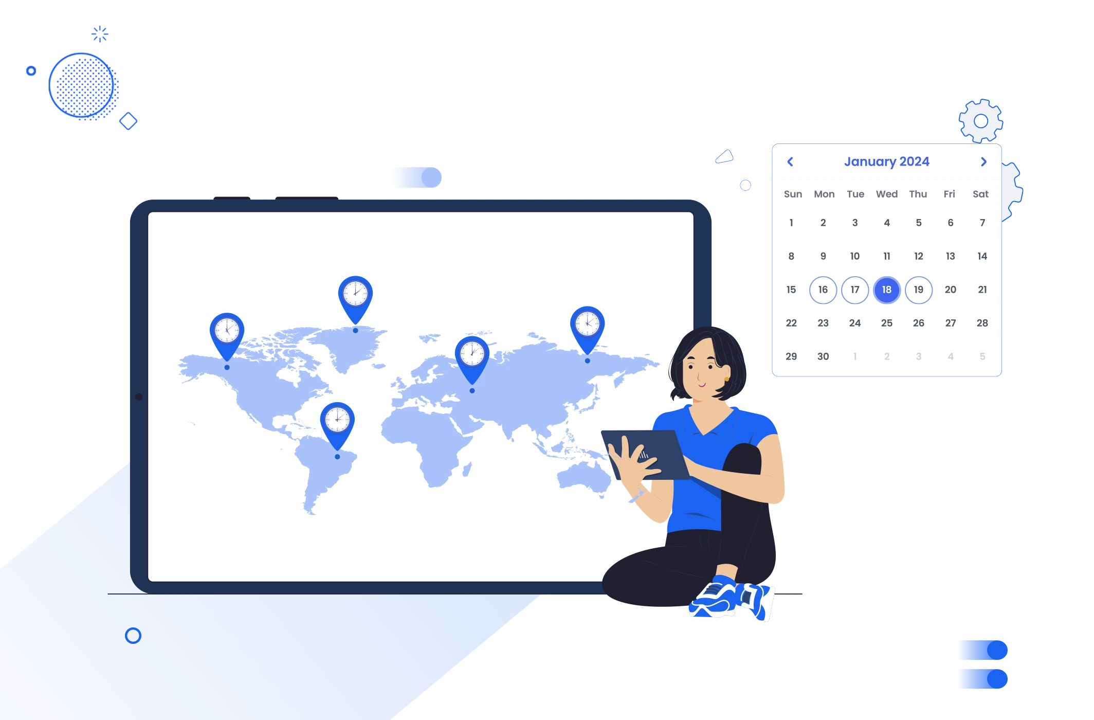 Effortless cross time zone scheduling